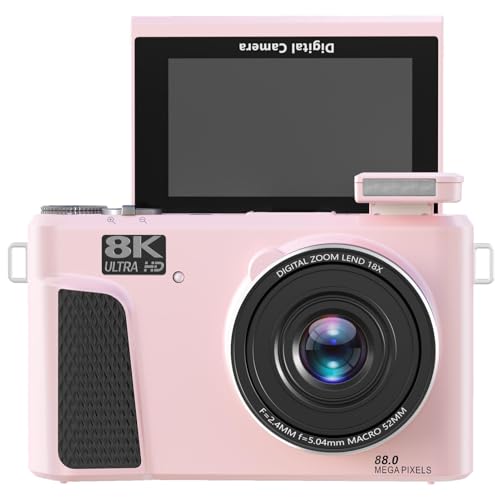 Jiawu Digital Camera for Photography, 8K 88MP WiFi Autofocus Video Cam with Flash and 3in 180 Flip...