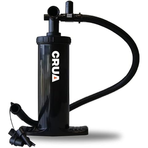 Crua Outdoors Double Action Universal Pump - Lightweight and Portable for Camping and Hiking, Multiple Nozzle's Perfect for Airframe Beam Tents Cover