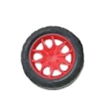 Toy Accessories 40PCS Toys Car Micro Wheels Rubber Tires Dia 30mm Small Wheel Durable Mini Tyre with Red/Yellow/White Plastic Hub for 2mm Axle(302A red)
