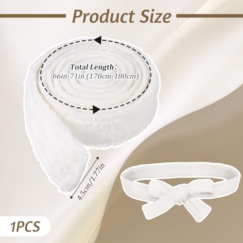 YQQYG Bademantel Gürtel Weiß, Ersatzteil Handtuch-Morgenmantel-Gürtel, Weiche Bademantelschnur, Bademantel-Krawatte Ersatz für Hotel Bademantel Gürtel