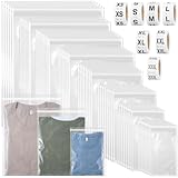 Ctosree 1000 Pcs Polypropylen Beutel, Klar, Reißverschluss, 4 x 6 bis 11 x 14 Zoll, Packaging Bags, Kleidung, Kosmetik, Essen, Haushalt