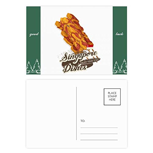 Cartes postales Singapour Satay : lot de 20 pièces 5,7x3,8 pouces pour vœux personnalisés originaux