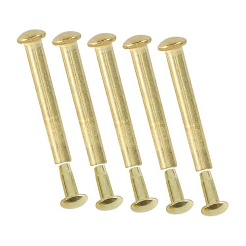 DECHOUS 5Set Folding Fan Repair Kit Shaft Rivets Nuts for Handheld Fans Easy Installation Finish for Paper Projects