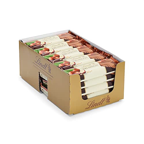 Lindt Schokolade Nougat Riegel | 25 x 50 g Riegel im Thekendisplay | 1250 g | Pures Edel-Nougat umhüllt von feiner Vollmilch-Schokolade | Schokoladen Großpackung | Schokoladengeschenk | Schokoriegel