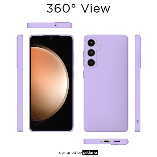 Image of Outlouders Back Cover for Samsung Galaxy S23 FE 5G | Camera Protection | Durable Soft Matte Silicone Bumper Case (Purple)