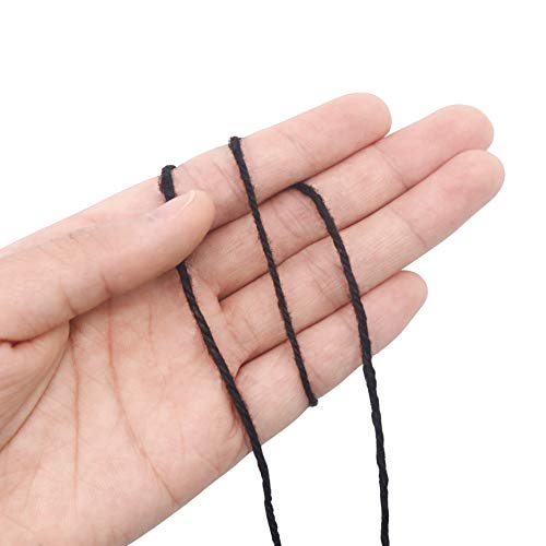 Image of Vivifying 656 Feet Black Jute Twine, Natural 2mm Jute Cord for Crafts, Halloween Wrapping, Garden (Black)