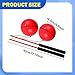 Menolana Exercise Ball, Fitness Balls, Anti Slip Foam Handles with Rod Outdoor Game Hand Throwing for Park Elderly Adults Children, Red