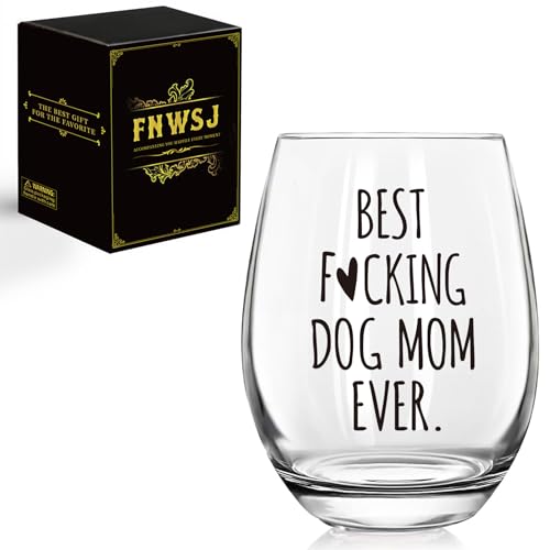 Best Dog Mom Wine Glass 17oz