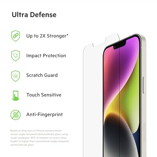 Écran iPhone 13 Pro Max rayé ? Solution avec la protection antimicrobienne UltraGlass Belkin - 2
