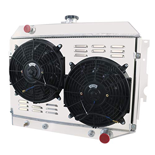 Alloyworks 4 Row Aluminum Radiator Fan Shrouds Kit For 1968-1974 Dodge Mopar Polara 26" Wide Core Pro #TOP2