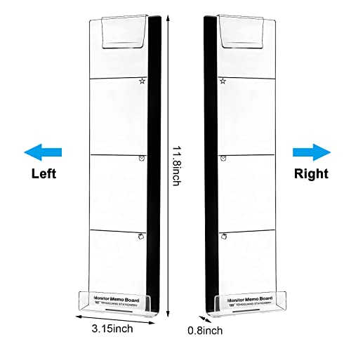 Computer Monitor Memo Board- Monitor Memo Board Handles The Todo, Easy To Install Monitor Side Panel,Suitable For Most Computer Monitors, Screens(Left And Right) 1 Set #TOP1