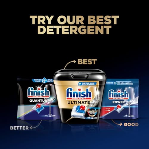 Finish Ultimate Quantum Deep Clean Bundle - Ultimate Dishwasher Detergent Pods (62ct), Jet Dry Rinse Aid (23oz) for Residue & Hard Water, Dishwasher Cleaner (8.45oz) For Grease & Limescale - image 8