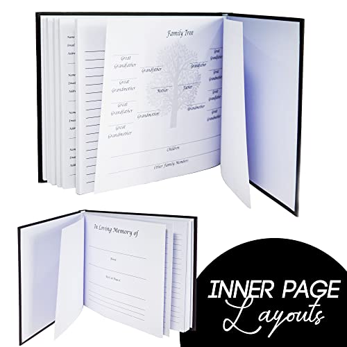 Funeral Guest Book 9 X 7 Inch, Gold Embossed Hardcove, Celebration Of Life, In Loving Memory Signature & Keepsake Memorial Book Plenty Of Room For Guests, Funeral Sign In Guest Book. #TOP1