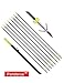 PANDARUS 34inch 8MM Bow Fishing Hunting Arrows Archery Fiberglass Arrows with Safety Slides (Pack of 6)