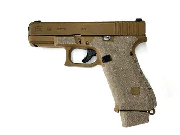HANDLEITGRIPS Gun Grip Tape Compatible with Glock 19x/ Glock 19x MOS/Glock 45/ Glock 45 MOS/ - FDE Edge Series Pistol Grip Tape, Gun Skins, Veteran Owned, Made in USA