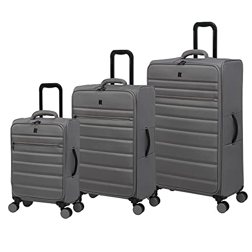 it luggage Census 3 Piece Softside 8 Wheel Spinner, Grey Skin, 3 ...