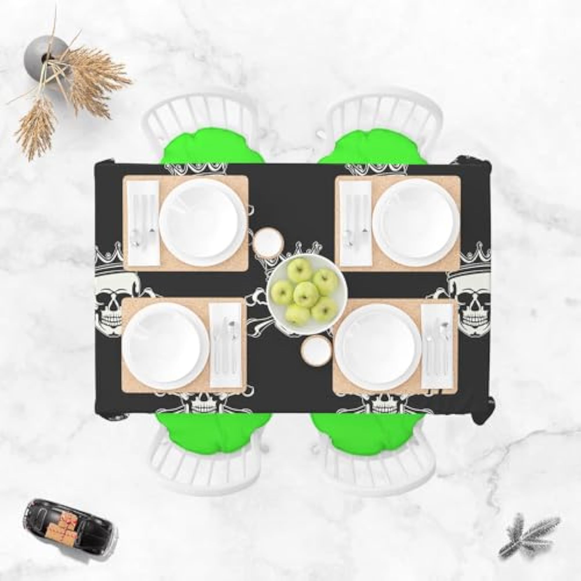 Crown Skull Table Cloth Cover for Dining & Center Table