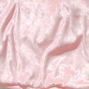Baby pink crushed velvet fabric