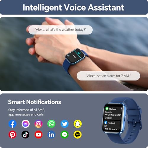 Image of Smart Watch for Men, 1.85 inch HD Smart Watches Compatible iPhone /Samsung /Android (Answer /Make), Fitness Tracker Watch with Heart Rate /Sleep /SpO2 Monitor, Smartwatch 3ATM Waterproof 120+ Sport Modes Alexa