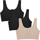 Dressably Cotton Teen Solid Beginner Bras,Sports Bras,Teenager Bra For Girls/Kids Half Slip & Croped Camisole Pack Of 3