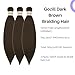 Brown Braiding Hair Pre Stretched 16Inch 4# Synthetic Kids Braid in Hair Extension for Braiding