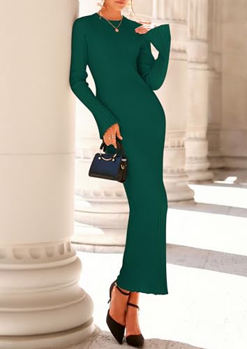Image of PRETTYGARDEN Women's Sweater Dress Long Sleeve Maxi Dresses