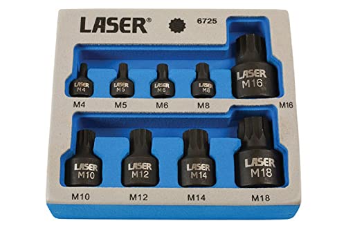 Jeu d'embouts cannelés outillage mécanique profil bas Laser 6725