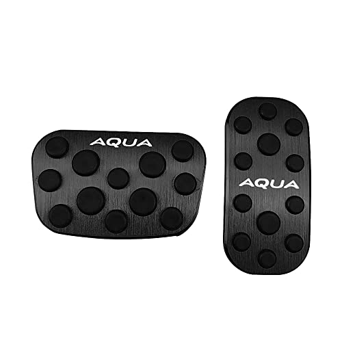 BOYOUS【最新型】トヨタ 新型アクア MXPK10 MXPK11 MXPK15 MXPK16 アルミ ペダル 工具不要 専用設計 AQUAブレーキ アクセル カバー 防キズ 防汚れ 滑り止め 2点セット(ブラック)