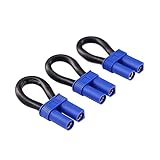 rflaueo 3pcs Female Losi EC5 Jumper Shorting Plug 10awg Battery Eliminator Adapter SCT(E113-3)