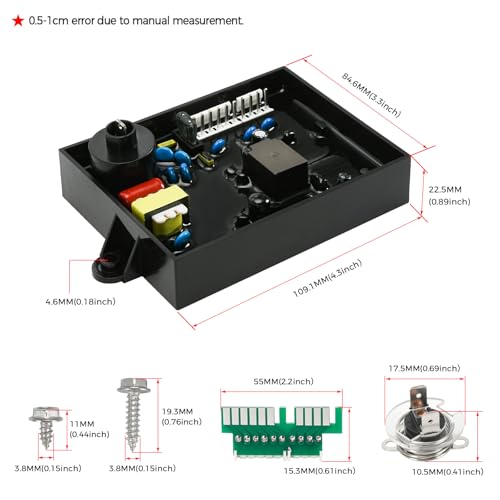 Image of 3 in 1 91365 RV Water Heater Control Circuit Board with Fuse,91447 Thermal Cut Off & ECO Thermostat Kit, 93868 Spark Sensor Igniter Electrode Compatible with Atwood Dometic