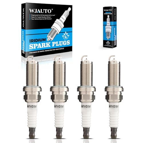 WJAUTO Spark Plugs Iridium 4 Pack, Pre-Gapped Bujías Sparkplugs OEM Replacement for Hyundai Sonata Kia Acura Chrysler Honda Lexus Mazda Mercedes-B-ENZ Mini Mitsubishi