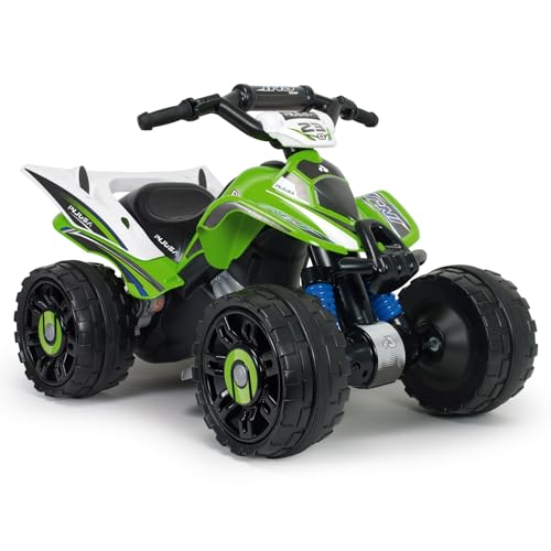 Quad Électrique Enfant 12V INJUSA Blaster Vert Dès 2 Ans avec Batterie Et Chargeur Quad Léger Et Stable Marche Arrière Frein Électrique Roues Large Bande...