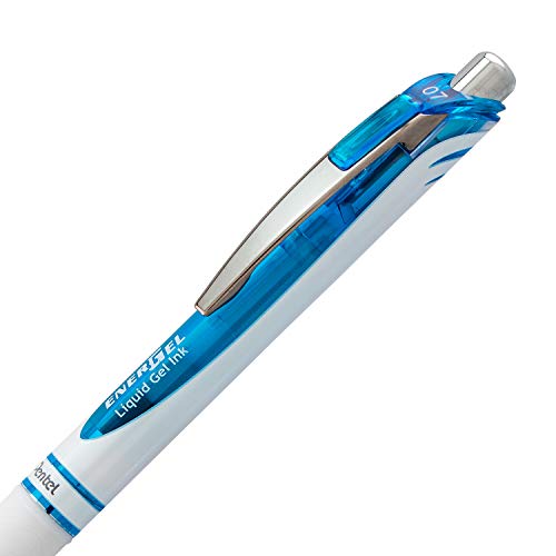 Bolígrafo Pentel EnerGel Pearl Gel Líquido Retráctil 0.7mm Azul 12p miniatura 4