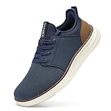 SVNKE Mens Slip ins Hands Free Shoes Slip on Fashion Sneakers Casual Business Walking Shoes for Pain Reflief Blue 13
