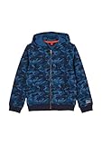 mit Reißverschluss-Detail s.Oliver Junior Jungen 402.10.102.14.150.2057961 Sweatshirt, Dark Blue AOP, L