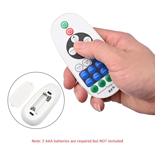 Image of Yescom 1-to-2 Receiver Remote Control for 2-Pin BiLume Neon Rope Light | 110-120V AC, Receiver box & Y-splitter power cord, Control both warm white neon flex lights, Easy plug-and-play install