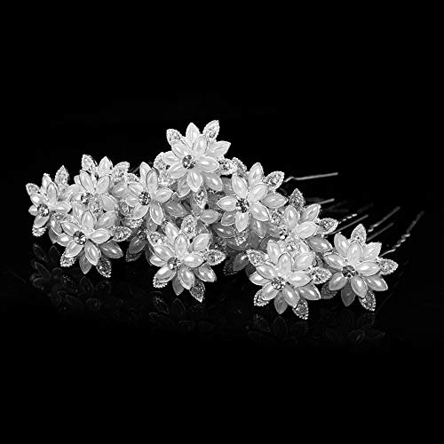 Yantu Womens Flower Hair Pins Bridal Wedding Hair Pin With Crystal (Pack Of 20) (Big Flower 1) #TOP2