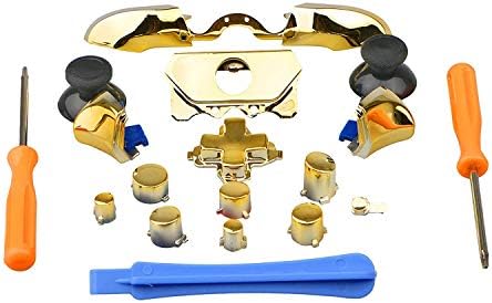 QINGYA Replaceable Controller Parts Compatible 18-in-1 Xbox One Elite Controller Accessories Set New Brand Controller Parts Compatible Replaceable Sets for Xbox One Elite (18-in-1 Gold)