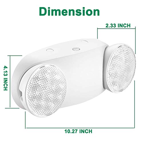 Ostek Led Emergency Exit Lighting Fixtures With Two Heads, Us Standard Adjustable Integrated Led Emergency Light With Battery Backup, Ul 924 Qualified (1) #TOP1