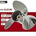 QIKIRUO OEM Upgrade 16 x 20 Stainless Steel Outboard Propeller for Suzuki DF150/DF175/200/DF200A/DF200AP/DF225/DF250/DF250AP/DF300/DF300AP,15 Spline Tooth,RH