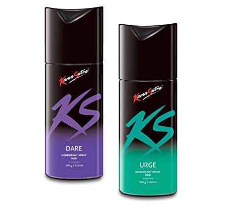 KamaSutra Deodorant Body Spray For Men, 150 ml – (Dare-Urge) Pack of 2