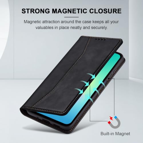 Image of Jasonyu Flip Wallet Case for Samsung Galaxy A27,Black
