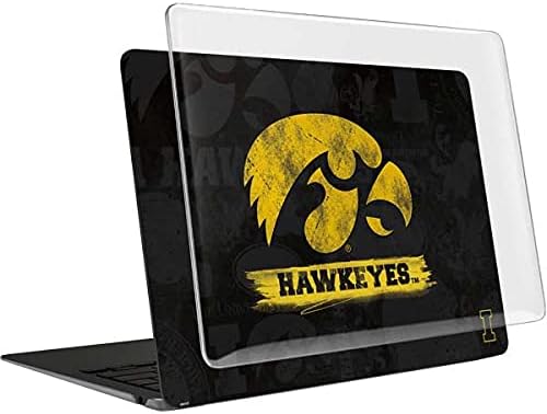 Skinit Case + Skin Compatible with MacBook Air 13in M1 (2021) - Officially Licensed Iowa Hawkeyes Distressed Logo Design