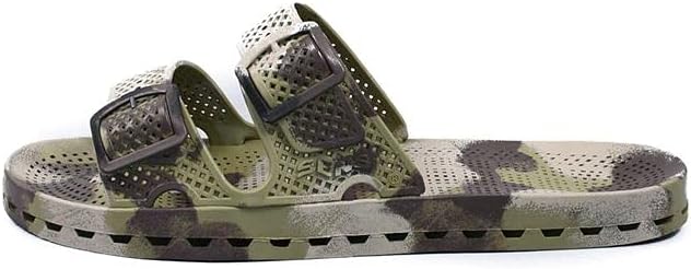SENSI Men Camouflage Rubber Slipper with Buckle