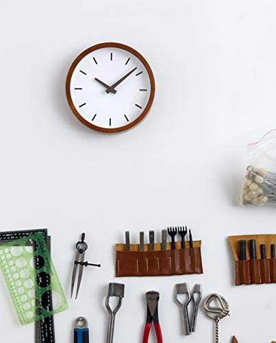 Driini 7426851503478 Modern Mid Century Wood Analog Wall Clock  thumb #5
