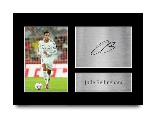 HWC Trading A4 Jude Bellingham Real Madrid Regalos Impresos Imagen De Autógrafo Firmado Para Los Aficionados Al Fútbol Y Partidarios - A4