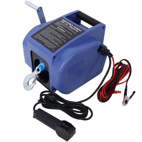 Winch eléctrico reversible 12V para remolques 6000 lbs miniatura 2