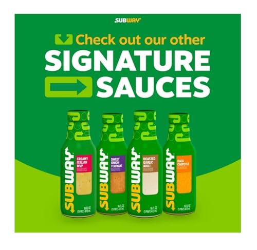 Subway Roasted Garlic Aioli Sauce - Pack of 2 - Delicious Tasting Sauce - Smiling Sweets - Sharing Size - Perfect on Sandwiches, Burgers, Salads, Wraps and More
