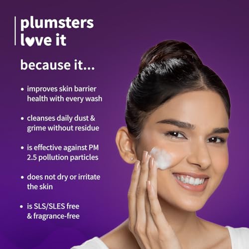 Image of Plum CeraSenseTM Barrier Care Face Wash with Acai & 1% NMF | 50ml | Gentle face wash | For Dry Skin, Normal Skin & Sensitive Skin | Soap-Free Paraben-Free | For Sensitive Skin