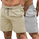 COOFANDY Mens 2 Pack Athletic Shorts 7 Inch Quick Dry Breathable Lightweight Gym Workout Shorts with Pockets